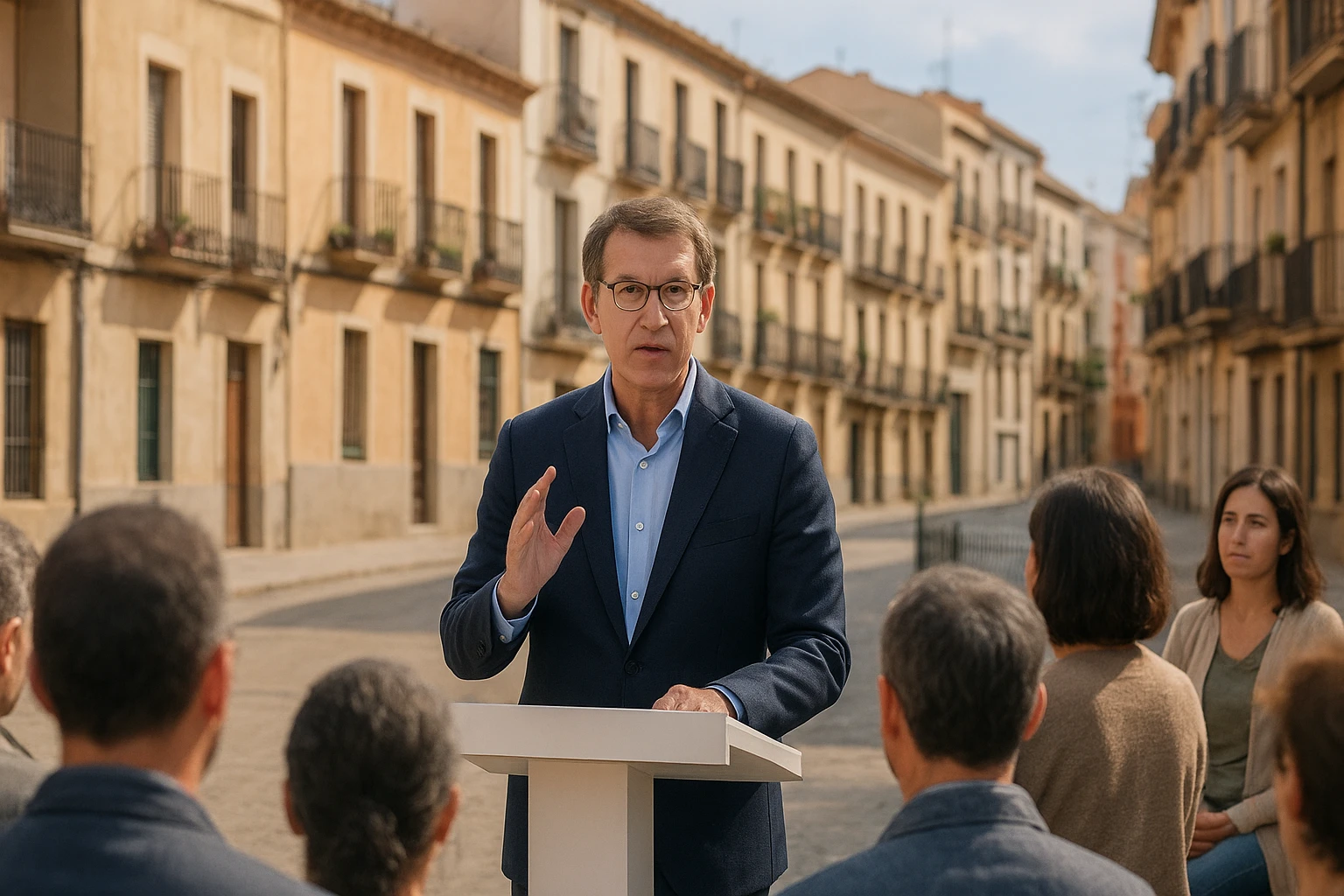 Ilustración de la noticia: Alberto Núñez Feijóo se compromete a cumplir una docena de promesas sobre vivienda, pensiones e inmigración
