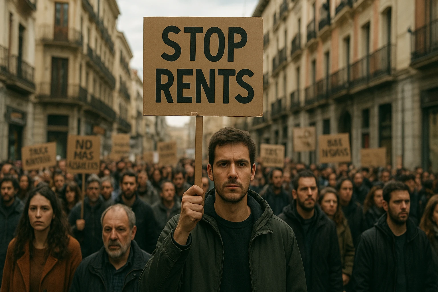 Ilustración de la noticia: Disturbios y protestas por la inflación y la vivienda sacuden a varias ciudades europeas, con impacto también en España y Portugal