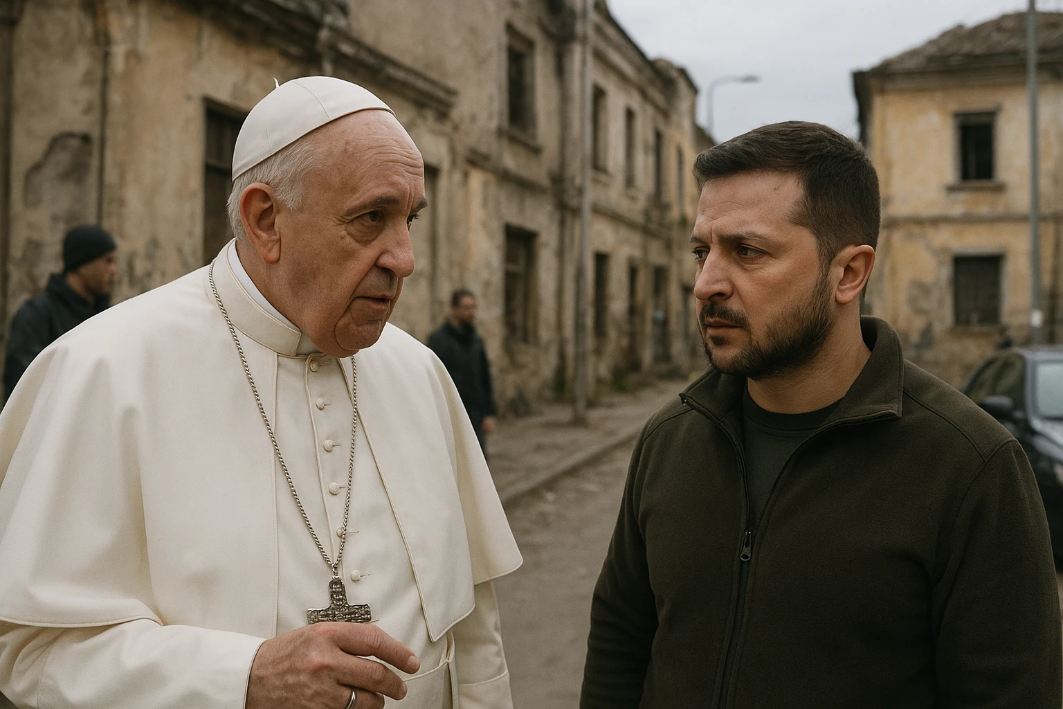 Ilustración de la noticia: El papa León XIV y Zelenski dialogan sobre tregua humanitaria en Oleshki