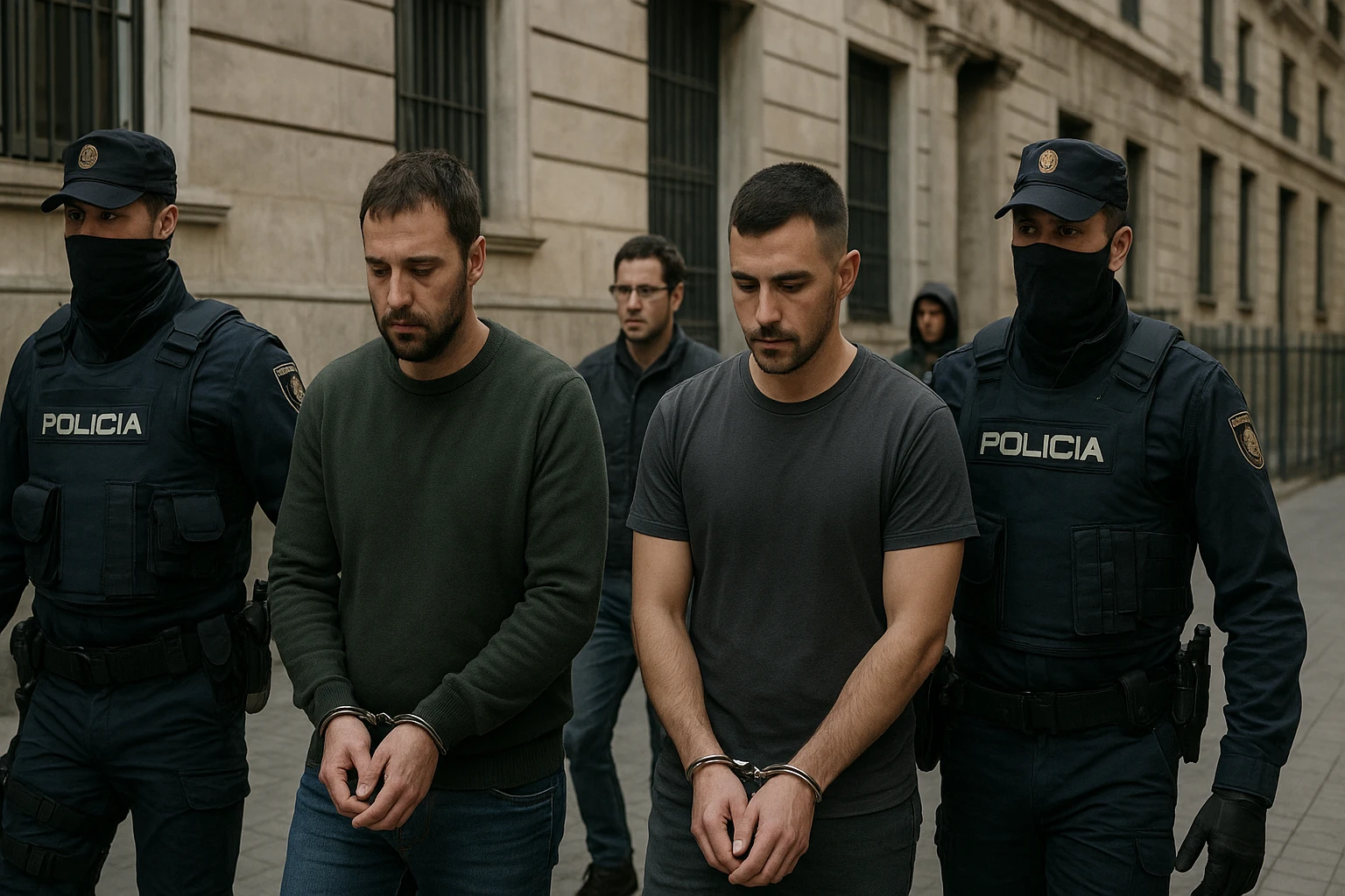 Ilustración de la noticia: Prisión provisional para dos hombres detenidos por agresión sexual a una mujer sin hogar en Barcelona