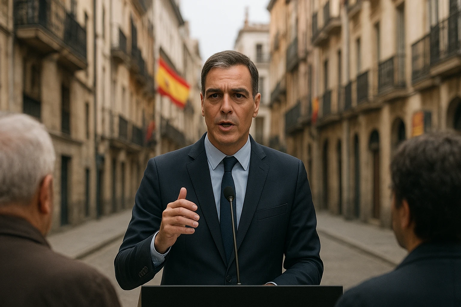 Ilustración de la noticia: Sánchez advierte sobre la visita de Javier Milei y su impacto en la campaña electoral española