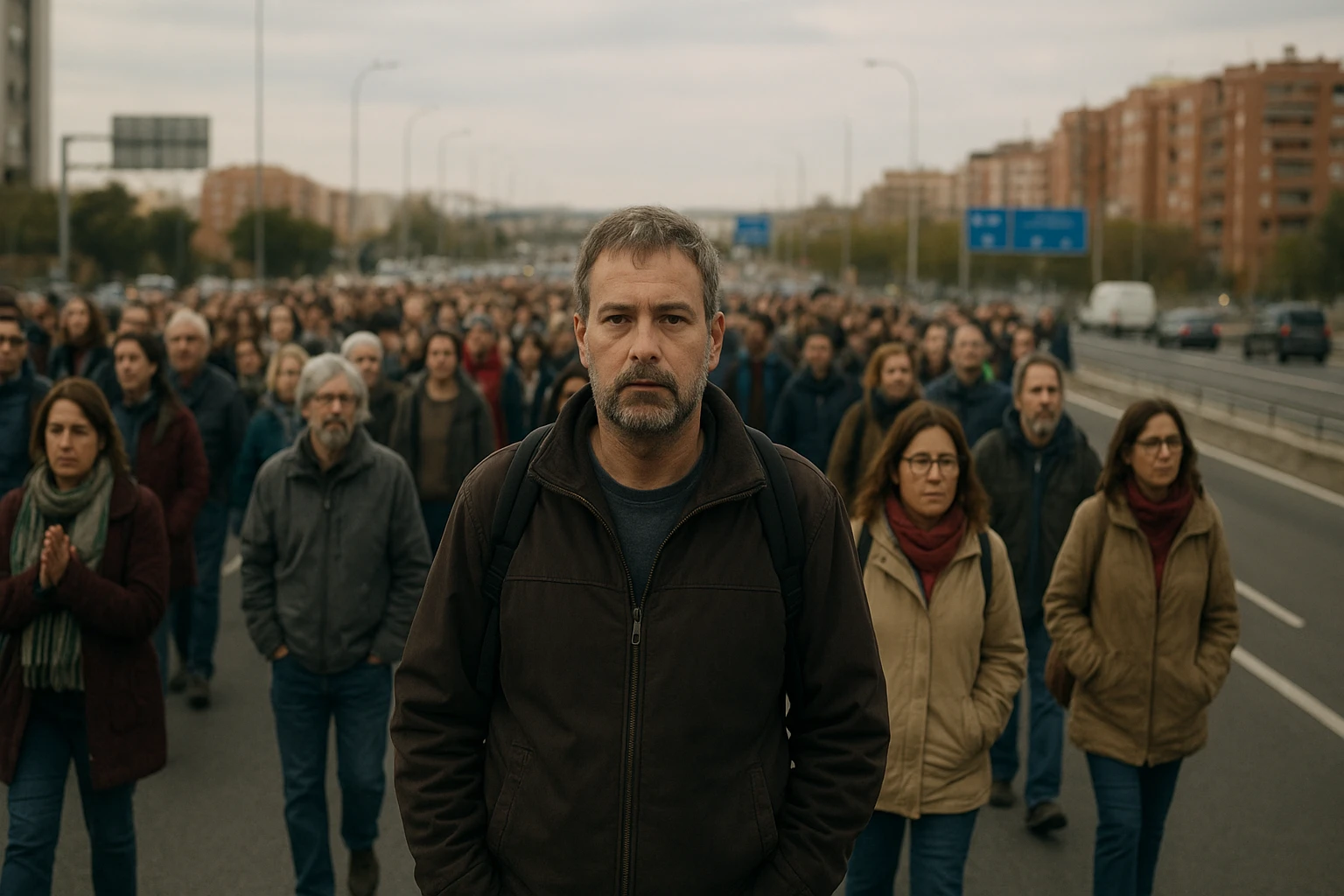 Ilustración de la noticia: Unos 200 profesores cortan la A-3 en Madrid durante el cuarto día de huelga educativa